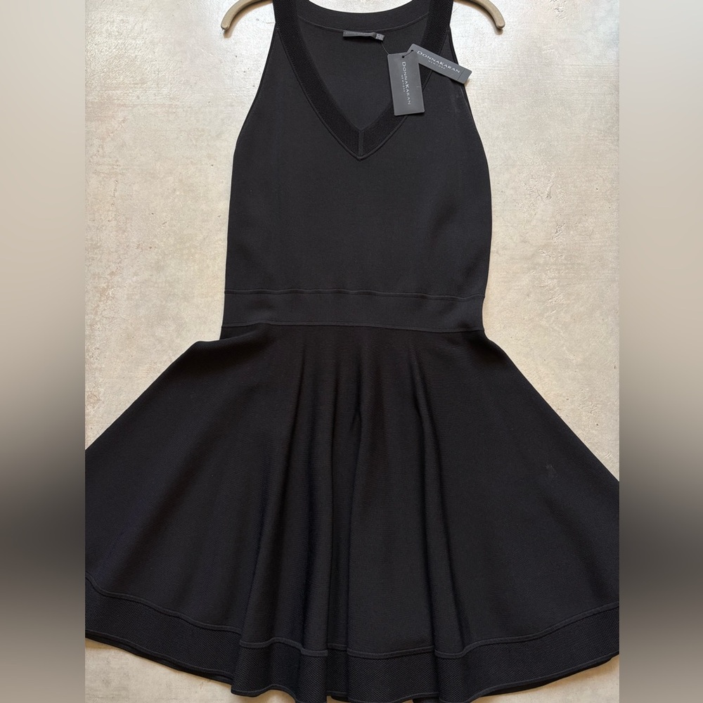 NWT Donna Karan Fit & Flare Flounced Dress - Picture 16 of 16